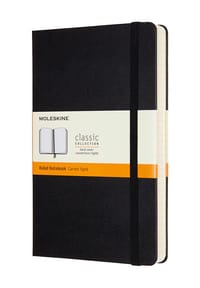 MOLESKINE® - Notizbuch "Classic Large", A5, liniert, Hardcover - SCHWARZ