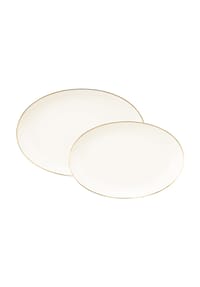 Seltmann Weiden Servierplatten-Set Savona Goldlinie 2er Set creme - SAVONA - creme