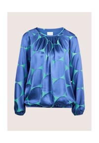 MADELEINE - Bluse zum Schlüpfen - royalblau / grün