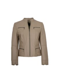 MADDOX - Damen Lederjacke Lammnappa taupe - taupe