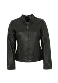 7eleven - Damen Lederjacke Lammnappa schwarz - schwarz