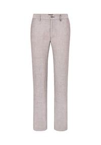 redpoint - Modern Fit Baumwoll-Leinen Chinohose HALIFAX - mud