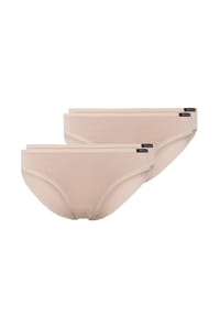 SKINY® - Damen Rio Slip, 4er Pack - Bikini Slip, Cotton Stretch, Basic - Beige