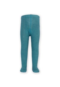 KITE - Kinder Zopfmuster Strumpfhose Blaugrün  Bio-Baumwolle - blau