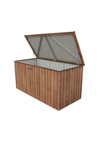 VCM. - Metall Gerätebox Garten Aufbewahrungsbox Kissenbox 1450 l,  195 x 91 x 94 cm - Braun