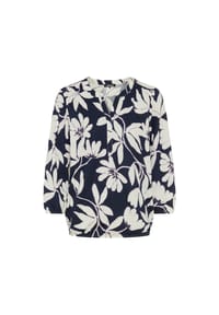 olsen - Shirt mit Tunikaausschnitt und 3/4-Ärmeln - Dark Navy