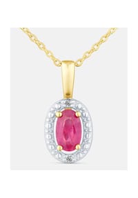 Diamant L'eternel - Kette mit Anhänger, mit Rubin, 375 Gelbgold - gold