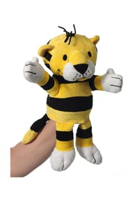 heunec® - Kuscheltier Janosch GRS Handspielpuppe kleiner Tiger - schwarz