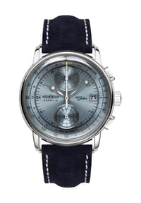 ZEPPELIN 100 JAHRE ZEPPELIN - Herren Chronograph "8670-4" - SILBER/BLAU