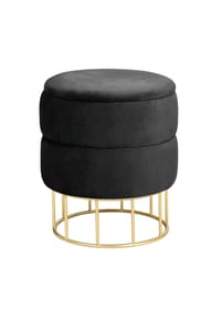 Akord - Elza Pouf mit Stauraum - flaschengrün