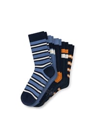 SCHIESSER - Jungen Socken, 5er Pack - "Legwear Teens", Muster, Baumwolmischung - Blau