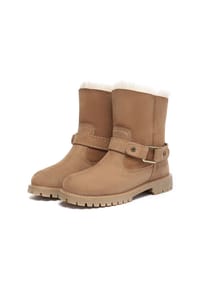 EVERAU® - Damen Mid Calf Fashion Stiefel Pheasant - BLACK