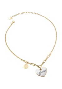 GUESS - VINTAGE GUESS Damen Kette mit Anhänger, Edelstahl - WEISSGOLD