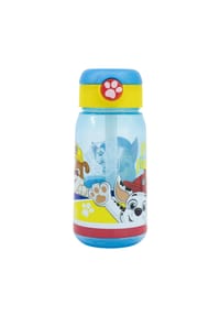 SPIN MASTER™ - Paw Patrol Wasserflasche 510ml Kinderflasche mit Trinkhalm & Deckel - Blau 17,3x7,5x7,5 cm