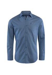 STOOKER® - HUGH Herren Langarmhemd - blue minimal aop