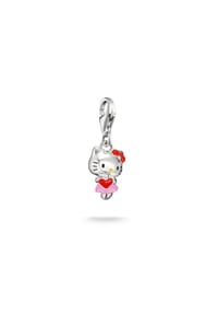 Thomas Sabo - Hello Kitty Charm mit Herz - silberfarben, schwarz, rot, gelb, pink