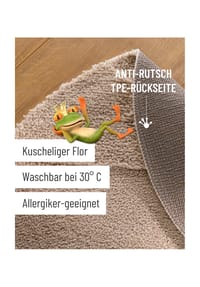 WECONhome Badteppich Marc - Hoch-Tief-Effekt - Badteppich - anthrazit grau
