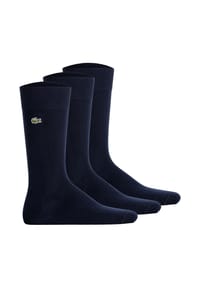 LACOSTE - Herren Socken, 3er Pack - Socks, Business, Baumwoll-Mix, Logo, einfarbig - Blau