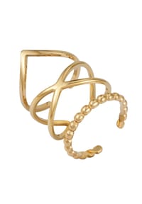 GOOD.designs - Ring-Set 3-teilige verstellbare Stapelringe - Rose