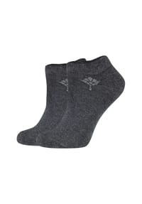 JOOP! - Damen Sneakersocken, 2er Pack - Daily Glam Organic GOTS Sneaker, Baumwoll-Mix, uni - Anthrazitmelange