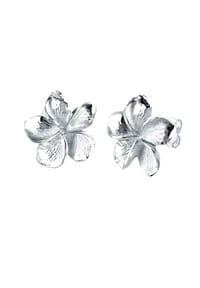 elli. - Ohrringe Frangipani Blüte Blume Filigran 925 Silber - Gold