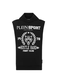 PLEIN SPORT - Hoodie TIGER - black/white