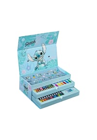 Disney - Disney Lilo & Stitch Malkasten mit Schublade Kinder Malset ab 3 Jahren - Blau 26x9,5x13,5 cm