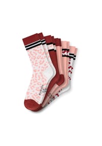SCHIESSER - Mädchen Socken, 5er Pack - "Legwear Teens", Muster, Baumwolmischung - Rosa/Schwarz/Weiß