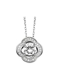 Julie Julsen® - Anhänger mit Kette 925/- Sterling Silber 55 Zirkonia - weiß