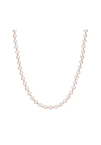 VALERO PEARLS - Damen Kette aus 925/- Sterling Silber in Roségold mit Süßwasser-Zuchtperle - weiß