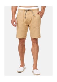 INDICODE - Shorts Leinen Corvallis - Blue Wave