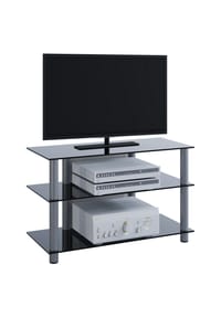 VCM. - TV Möbel | Lowboard | Kabelführung | Maße H. 45 x B. 59 x T. 48 cm | Fernseh Möbel - Sindas - Klarglas