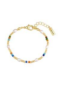 YOKOAMii - Armband gelbgold Süßwasser-Zuchtperle weiß - gelbgold