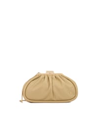 Kazar - Abendhandtasche aus zerknittertem Leder - Beige
