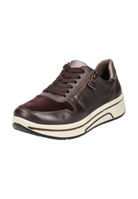 ara® - Glattleder Sneaker - Blau/Braun
