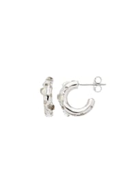 carolin stone - Creolen 925/- Sterling Silber 6 Amethyst - weiß