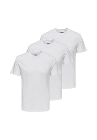 ONLY & SONS - T-Shirt 3er Pack MAX - Beige / grün / dunkelgrün