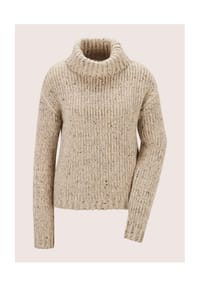 MADELEINE - Rollkragenpullover mit Pailletten - kitt / melange