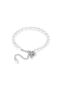 collezione alessandro® - Armband Pearl mit kleinen Anhängerchen - silbern
