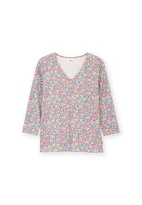 KITE - Damen Tarrant 3/4 Ärmel Jersey Shirt Born To Bloom Bio-Baumwolle - mehrfarbig