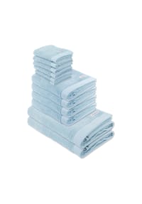 TOM TAILOR - Handtuch Set, 12-tlg. - Color Bath, 2x Duschtuch, 4x Handtuch, 6x Gästetuch - Blau