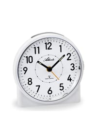 Atlanta by PARAGON - Großer Funkwecker Analog mit Licht, Snooze & Crescendo  - 1843/0 (Weiß) - Weiß