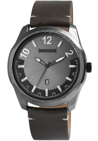 RAPTOR Raptor - Herren Quarz Armbanduhr Charley mit Lederarmband - 3 ATM - Mineralglas - Anthrazit-blau