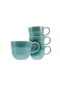 CreaTable Yuki Grün-blau, Kaffeebecher 4-tlg - Yuki - Grün-blau