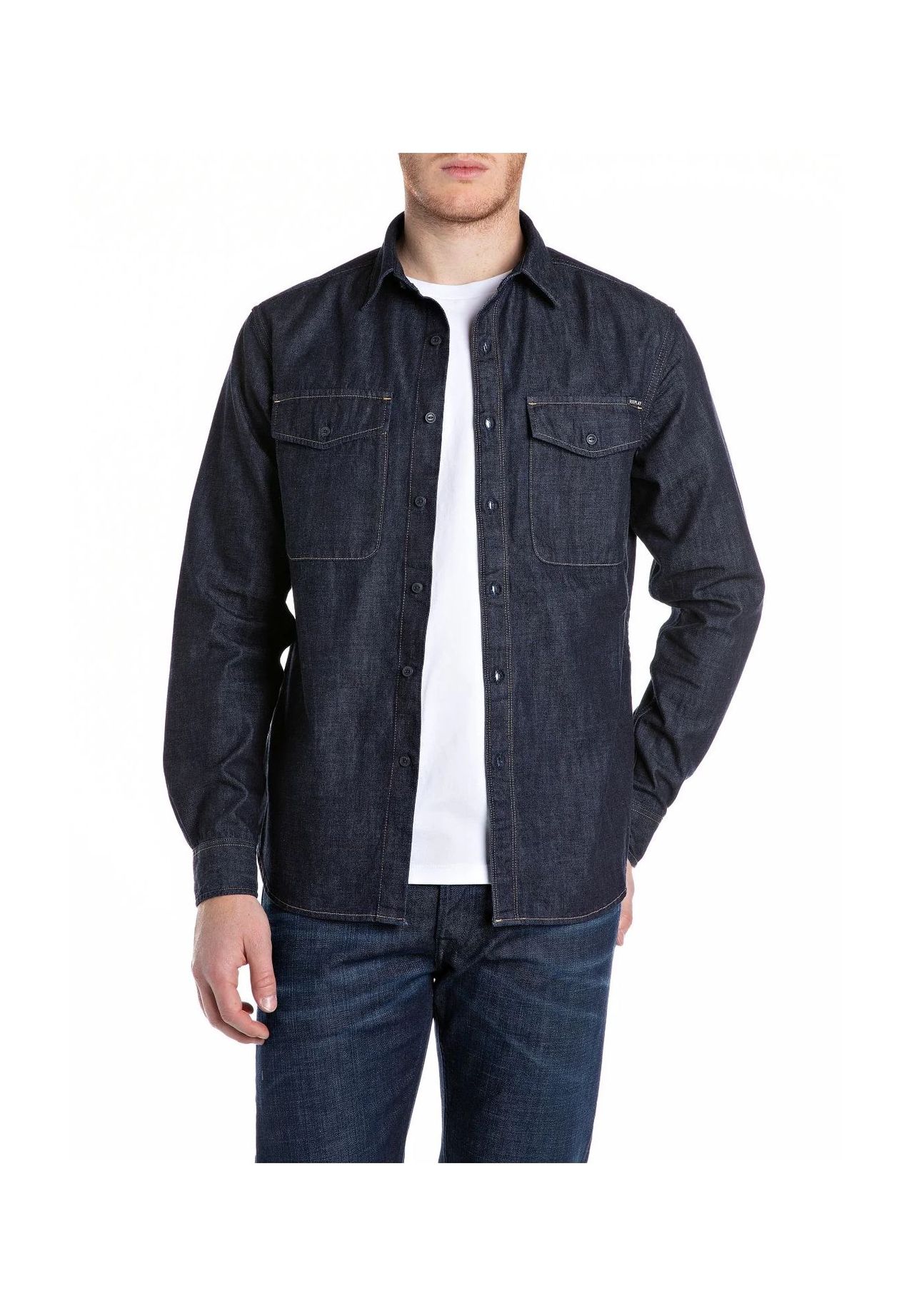 Replay, Herren, Hemden, Jeanshemd, Blau, (L) - Bild 7