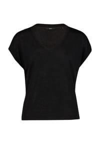 zero - Kurzarm-Shirt mit V-Ausschnitt - 5499 FIR GREEN