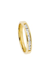 MONCARA - Damen Ring, 585er Gold, 10 Diamanten zus. ca. 0,20 Karat - Gelbgold