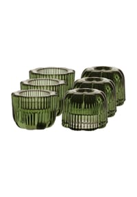 Villeroy & Boch 2in1-Kerzenständer Fleur ø 6,3 cm 6er Set grün - FLEUR - grün