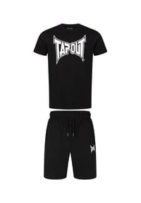 TAPOUT® - Herren T-Shirt & Shorts Set normale Passform FALLON - Black