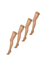 nur die - Feinstrumpfhose Goodbye Laufmaschen Halterlos 20 DEN - puder